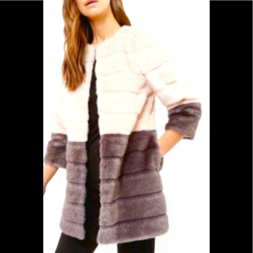Ted baker faux fur coat
